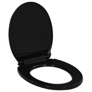 

vidaXL Soft-close Toilet Seat with Quick-release Design Black
