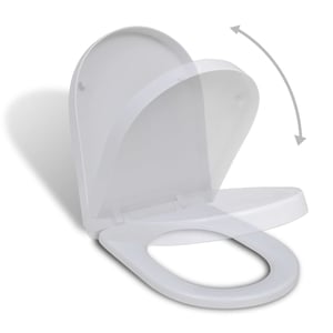 

vidaXL White Soft-close Toilet Seat Square