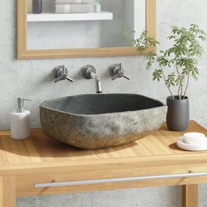 

vidaXL Basin River Stone Oval 45-53 cm