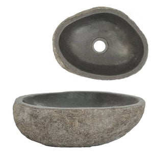 

vidaXL Basin River Stone Oval 29-38 cm