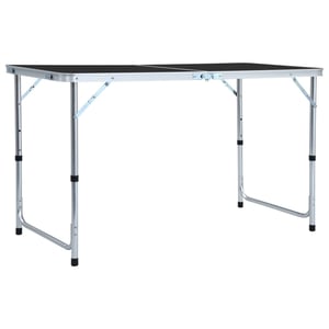 

vidaXL Foldable Camping Table Grey Aluminium 120x60 cm