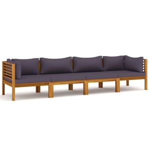 

vidaXL 4-Seater Garden Sofa with Cushion Solid Acacia Wood