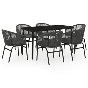 

vidaXL 7 Piece Garden Dining Set Anthracite