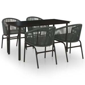 

vidaXL 5 Piece Garden Dining Set Anthracite
