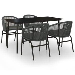 

vidaXL 5 Piece Garden Dining Set Anthracite