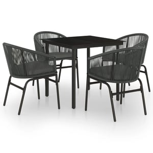 

vidaXL 5 Piece Garden Dining Set Anthracite