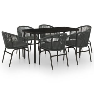 

vidaXL 7 Piece Garden Dining Set Anthracite