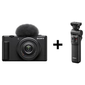 Sony Vlog camera ZV-1F Mirrorless Digital Camera Body Black With GPVPT2BT Grip