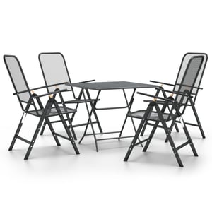 

vidaXL 5 Piece Garden Dining Set Expanded Metal Mesh Anthracite