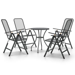 

vidaXL 5 Piece Garden Dining Set Expanded Metal Mesh Anthracite