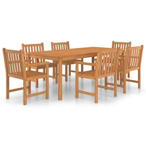 

vidaXL 7 Piece Garden Dining Set Solid Teak Wood