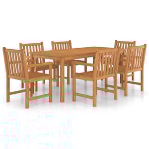 

vidaXL 7 Piece Garden Dining Set Solid Teak Wood