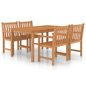 

vidaXL 5 Piece Garden Dining Set Solid Teak Wood