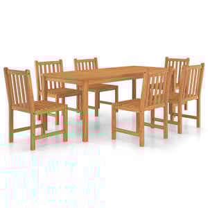 

vidaXL 7 Piece Garden Dining Set Solid Teak Wood