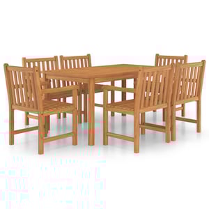 

vidaXL 7 Piece Garden Dining Set Solid Teak Wood
