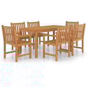 

vidaXL 7 Piece Garden Dining Set Solid Teak Wood