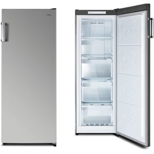 

CHiQ 220 Liter Upright Freezer, No Frost, Reversible Doors, Fast Freezing, Vertical Handle, Big Drawers, Electronic Control, Silver - CSF220NSK1