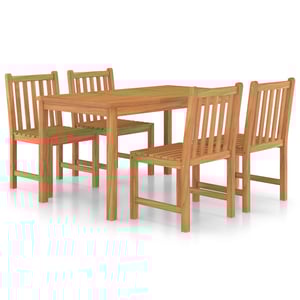 

vidaXL 5 Piece Garden Dining Set Solid Teak Wood
