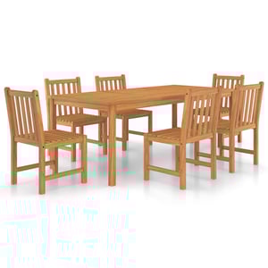 

vidaXL 7 Piece Garden Dining Set Solid Teak Wood