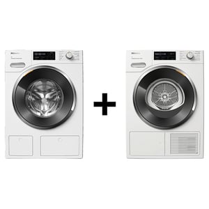 Miele Front Load Washer 9 kg WWI 860 WPS + Heat Pump Dryer 9 kg TWL 780 WP