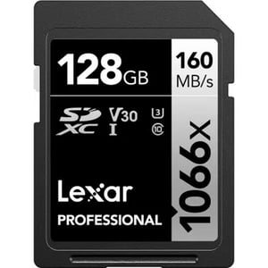 

Lexar Professional 1066X SDXC UHS-I Memory Card 128GB Black LSD1066128G-BNNNG