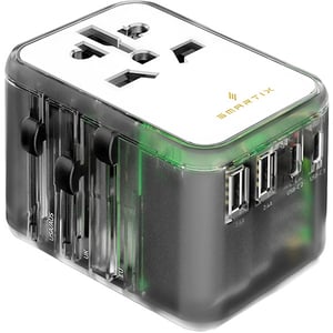 

Smart Premium GaN International Travel Adaptor Transparent