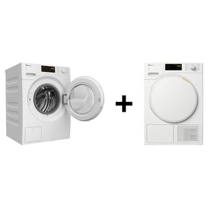 

Miele Front Load Washer 8 kg WWD120WCS + Dryer 8 kg TWC220WP