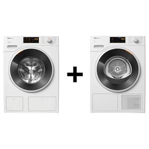 Miele Front Load Washer 8 kg WWD660WCS + Dryer 8 kg TWD260
