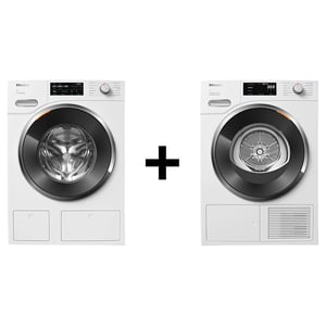 

Miele Front Load Washer 9 kg WWG660WCS + Dryer 8 kg TWF760WP