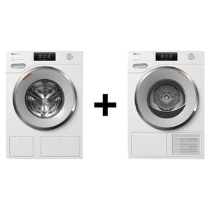 

Miele Front Load Washer 9 kg WWV980WPS + Dryer 9 kg TWV780WP