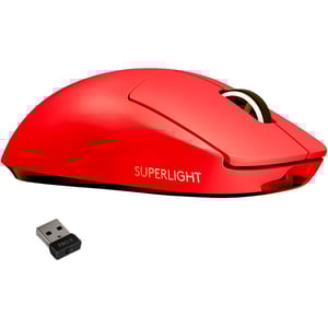 

Logitech PRO X SUPERLIGHT Lightweight Wireless Optical Gaming Mouse with HERO 25K Sensor - Red