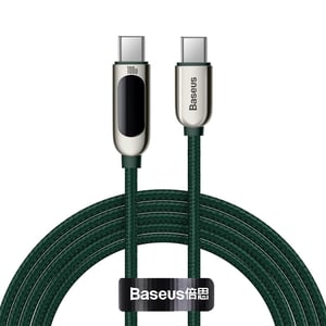 

Baseus Display Fast Charging Data Cable Type-C to Type-C 100W 2m Green