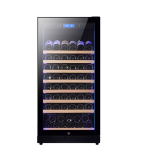 COOLBABY Constant Temperature Air-cooled Wine Cabinet,Red Wine Tea Leaf Cigar Integrated Cabinet with Lock,Drinks Fruit Refrigerated Preservation,80pcs Capacity