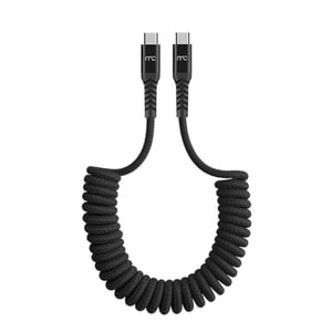 Mycandy ACMYCNCC120BLK CC-120 Cable Coiled USB-C To USB-C Cable 1.5m Black