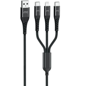 Mycandy C-150 3-in-1 USB Cable 1.5m Black