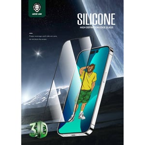 

Green 3D Silicone HD Glass Screen Protector Compatible with iPhone 14 Pro