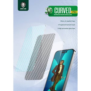 

Green 3D Curved Tempered Glass iPhone 14 Pro Compatibility - Clear