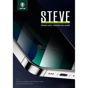 

Green 9H Steve Privacy Full Glass Screen Protector iPhone 14 Compatibility - Black