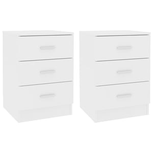 

vidaXL Bedside Cabinets 2 pcs White 38x35x56 cm Engineered Wood