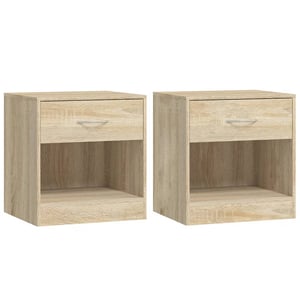 

vidaXL Nightstand 2 pcs with Drawer Oak Colour