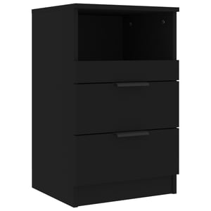

vidaXL Bedside Cabinet Black Engineered Wood