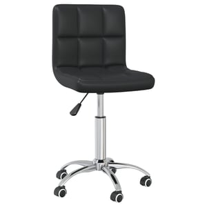 

vidaXL Swivel Dining Chair Black Faux Leather