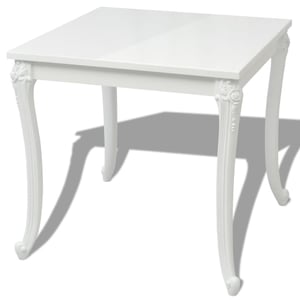 

vidaXL Dining Table 80x80x76 cm High Gloss White