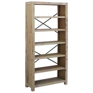 

vidaXL 6-Tier Bookcase 80x30x170 cm Solid Wood Acacia