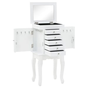 

vidaXL Free Standing Jewelery Cabinet White