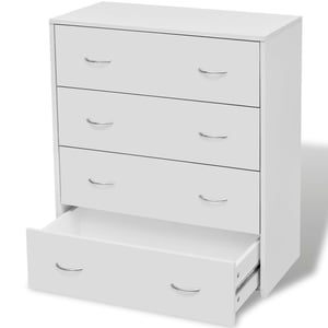 

vidaXL Sideboard with 4 Drawers 60x30.5x71 cm White
