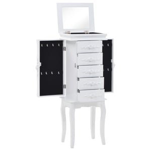 

vidaXL Free Standing Jewelery Cabinet White