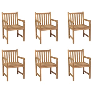 

vidaXL Outdoor Chairs 6 pcs Solid Teak Wood