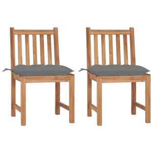 

vidaXL Garden Chairs 2 pcs with Cushions Solid Teak Wood