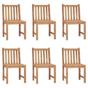 

vidaXL Garden Chairs 6 pcs Solid Teak Wood